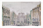 Set design of a palace for a theatre, c.1660-80 by French School