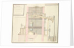 Cross-section of a steam machine to extract water from mines, c.1760 by French School