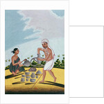 A Potter at Work by Indian School