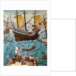 Embarkation of Henry VIII on board the Henry Grace à Dieu in 1520 by Friedrich Bouterwek
