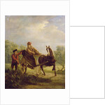 Voltaire in a cabriolet at Ferney by Jean Huber