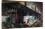 Zinc production at the Vieille Montagne factory, Saone-et-Loire, c.1860 by Ignace Francois Bonhomme