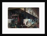 Zinc production at the Vieille Montagne factory, Saone-et-Loire, c.1860 by Ignace Francois Bonhomme
