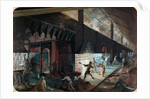 Zinc production at the Vieille Montagne factory, Saone-et-Loire, c.1860 by Ignace Francois Bonhomme