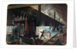 Zinc production at the Vieille Montagne factory, Saone-et-Loire, c.1860 by Ignace Francois Bonhomme