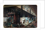 Zinc production at the Vieille Montagne factory, Saone-et-Loire, c.1860 by Ignace Francois Bonhomme
