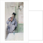 Worker in a cafe with a glass of absinthe, c.1900 by French School