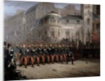 The Return of the Troops to Paris from the Crimea, Boulevard des Italiens, in front of the Hanover Pavilion, December 1855 by Emmanuel Masse