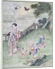 Children playing with kites by School Chinese