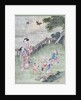 Children playing with kites by School Chinese