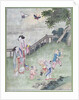 Children playing with kites by School Chinese