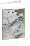 Children playing with kites by School Chinese