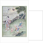 Children playing with kites by School Chinese