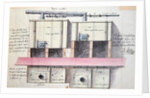 Design for system of heating water at the Hotel de Montholon in Paris, c.1787 by Jean-Jacques Lequeu