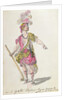 Costume design for a performance in Paris in 1762 of Lully's opera 'Acis et Galatee' by Nicolas Boquet