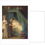 Bedside visit by the doctor by French School