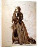 Costume design for the role of Dona Elvire in an 1847 production of 'Don Juan' by Moliere at the Comedie Francaise by Achille Deveria