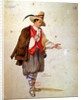 Costume design for the role of Pierrot in an 1847 production of 'Don Juan' by Moliere at the Comedie Francaise by Achille Deveria