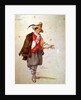 Costume design for the role of Pierrot in an 1847 production of 'Don Juan' by Moliere at the Comedie Francaise by Achille Deveria