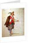 Costume design for the role of Pierrot in an 1847 production of 'Don Juan' by Moliere at the Comedie Francaise by Achille Deveria