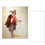 Costume design for the role of Pierrot in an 1847 production of 'Don Juan' by Moliere at the Comedie Francaise by Achille Deveria
