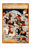 Ms Suppl.Persan 1313 Battle between Goliath and David by Persian School