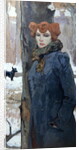 A prostitute in a forest in winter by Robert Noir