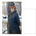 A prostitute in a forest in winter by Robert Noir