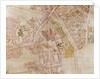 Detail of a Map of Paris showing the summit of Montagne Sainte-Genevieve, 1664 by French School