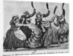 Theroigne de Mericourt whipped by a group of Parisian Jacobin women, 16th May 1793 by French School