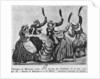 Theroigne de Mericourt whipped by a group of Parisian Jacobin women, 16th May 1793 by French School