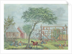 Building a house on the Ile de la Reunion, c.1810-15 by Jean-Joseph Patu de Rosemont