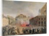The Water Tower on Fire, Place du Palais Royal, 24 February 1848 by French School