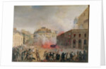 The Water Tower on Fire, Place du Palais Royal, 24 February 1848 by French School
