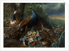 Landscape with Peacock and Game by Italian School