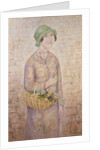 A Girl with a Basket of Flowers by Tadeusz Makowski