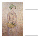 A Girl with a Basket of Flowers by Tadeusz Makowski