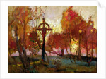 Landscape with a Cross by Tadeusz Makowski