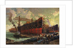 Shipbuilding in Ashbridges Bay, Toronto, 1918 by Robert Ford Gagen