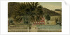 View of a Red House with a Picket Fence, 1854 by American School