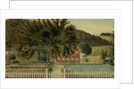 View of a Red House with a Picket Fence, 1854 by American School