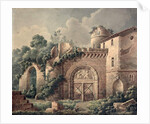 A Ruined Castle, c.1820 by French School