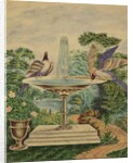 Birds in a Fountain in a Landscape Park, c.1840 by English School