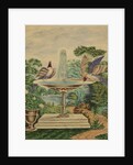 Birds in a Fountain in a Landscape Park, c.1840 by English School