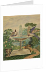 Birds in a Fountain in a Landscape Park, c.1840 by English School