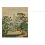 Birds in a Fountain in a Landscape Park, c.1840 by English School