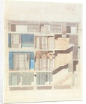 A cross section design for a classical town house interior, c.1840 by English School