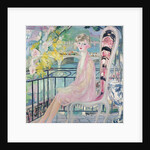 Portrait of Dolly Davis on a balcony in front of the old bridge of Alma by Jacqueline Marval