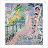 Portrait of Dolly Davis on a balcony in front of the old bridge of Alma by Jacqueline Marval