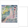 Portrait of Dolly Davis on a balcony in front of the old bridge of Alma by Jacqueline Marval